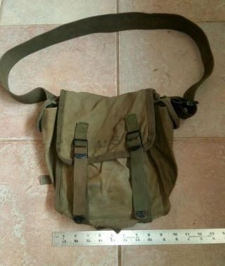 Us Army Canvas Shoulder Bag Military Vintage Green