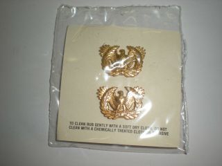Us Army Warrant Officer Collar Insignia On 1981 Dated Card - 1 Pair