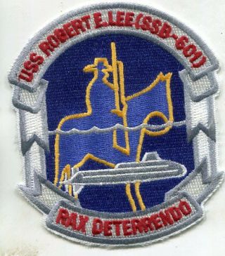 1970s Us Navy Submarine Patch,  Uss Robert E.  Lee
