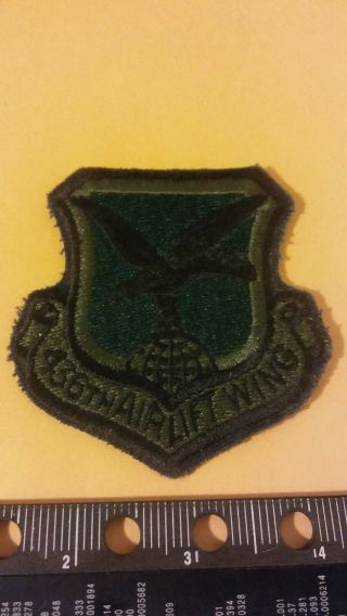 436th Military Airlift Wing Us Air Force Patch Subdued Vintage Usaf