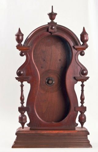 En Welch Hanging Wagner Walnut Wall Clock Case Only @ 1880 Project Rare