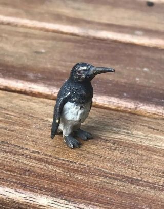Antique Miniature Cold Paint Bronze Penguin