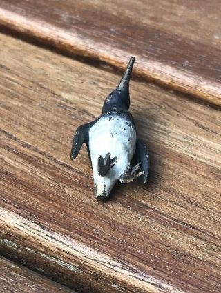 Antique Miniature Cold Paint Bronze Penguin 3