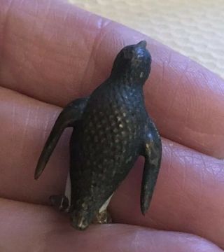 Antique Miniature Cold Paint Bronze Penguin 7