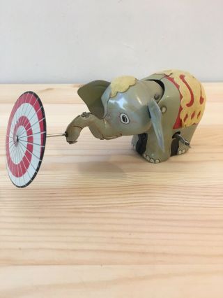 Dumbo Tin Wind Up Circus Toy Vintage 1950 