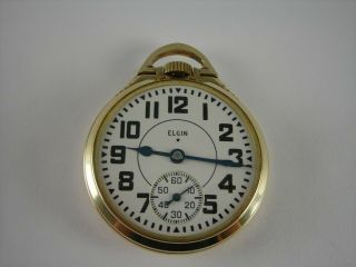 Antique 16s Elgin B.  W Raymond 21j Rail Road pocket watch.  box.  1946 2