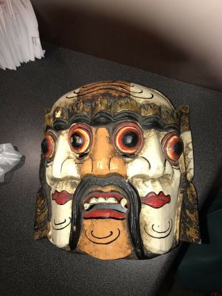Rare Four Eyes Wooden Mask