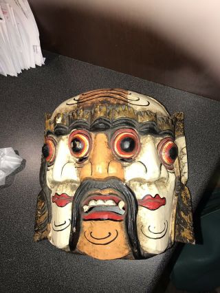 Rare Four Eyes Wooden Mask 2