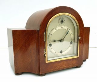 Gustav Becker Mahogany Chiming Clock Of Small Preportions 2