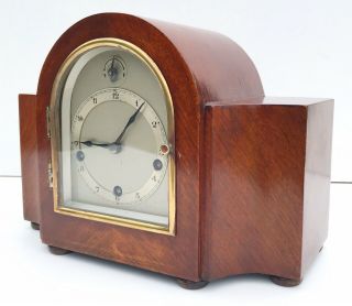 Gustav Becker Mahogany Chiming Clock Of Small Preportions 3