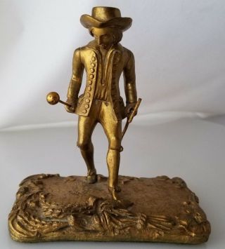 Antique Bronze Gold - Gilded Gentleman Figure