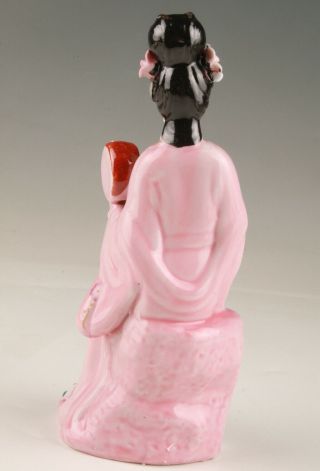 CHINESE JINGDEZHEN PORCELAIN HANDMADE CARVING LADY STATUE EXAMPLE OF CRAFTSMAN m 3