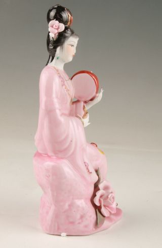 CHINESE JINGDEZHEN PORCELAIN HANDMADE CARVING LADY STATUE EXAMPLE OF CRAFTSMAN m 4