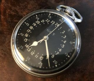 Hamilton Pocket Watch Gct 4992b 22 Jewel Navigation 1942 Wwii Military An 5740