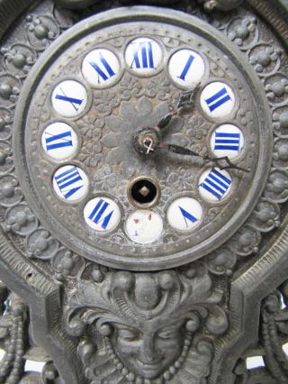 Antique German Gustav Becker GB Metal Case Clock 2