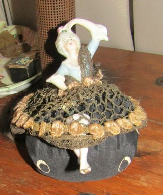 Antique German Pin Cushion Doll Arms Seperate From Body With Legs
