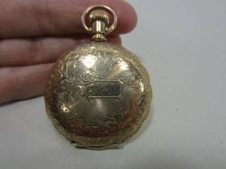 Antique Elgin 14K Yellow Gold Ladies 15 Jewel Pocket Watch 5