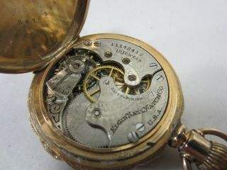 Antique Elgin 14K Yellow Gold Ladies 15 Jewel Pocket Watch 9