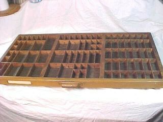 Antique Hamilton Wooden Type Drawer Letterpress Printers Case Tray Shadow Box