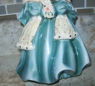 Antique 1953 Florence Ceramics Blonde Camille w/ Net Lace Shawl Figurine 9 