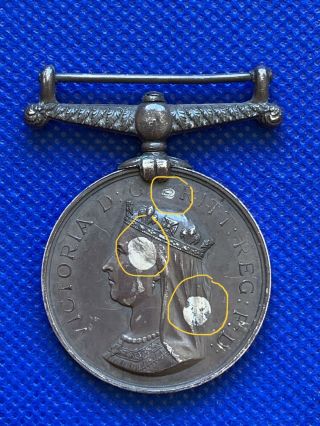 Undated Victoria Zealand Medal 65th Foot 2nd Yorkshire North Riding Regiment 2