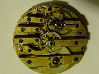 Vintage Vacheron Constantin Key - Wind Pocket Watch Movement W/ Enamel Dial 36 Mm