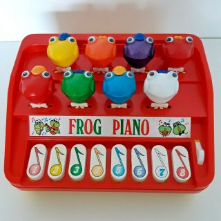 Vintage Frog Piano Toy 1980s Frog Chorus Toad Keyboard Great