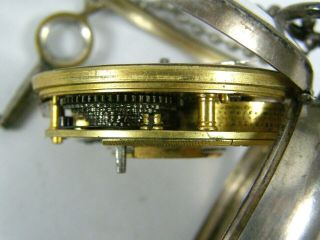 Antique 19th C.  Pair Case Verge Fusee Pocket Watch Joseph Weils Allentown Penn 9