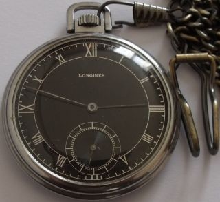 Very Rare Longines Swiss Pocket Watch - Military Model