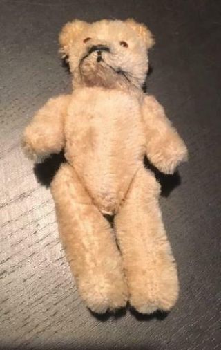 ANTIQUE MINIATURE GERMAN SCHUCO TEDDY BEAR 14CM / 5.  5 