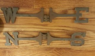Antique Brass Weather Vane 18 " Directional Set N S E W