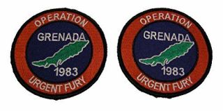 Operation Urgent Fury Grenada 1983 Two 2 Patch Gift Set Veteran