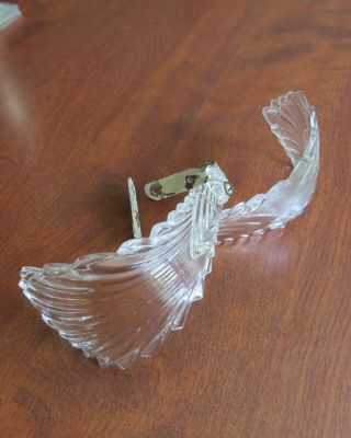 2 Vtg Antique Art Deco Glass Leaf Feather Curtain Tiebacks Orig Hardware Period