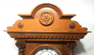Gustav Becker 2 Weight Striking Regulator Wall Clock - - Circa 1875 With Carvings 2