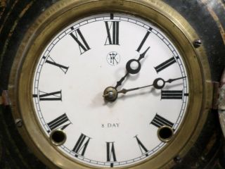 Francis Kroeber 1875 Iron Front Case Striking Shelf Clock 4