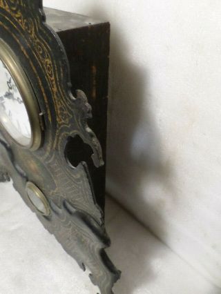 Francis Kroeber 1875 Iron Front Case Striking Shelf Clock 6