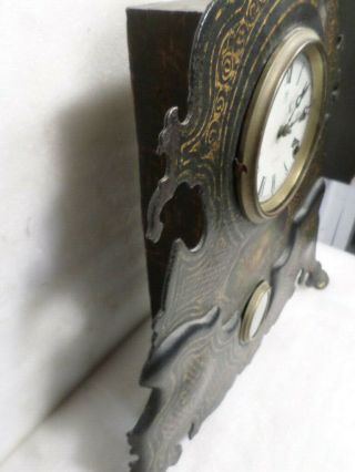 Francis Kroeber 1875 Iron Front Case Striking Shelf Clock 7