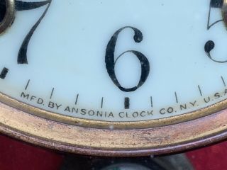 Antique ANSONIA Clock Co Crystal Regulator Victorian Mantle 8 Day 3