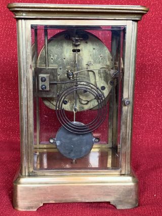 Antique ANSONIA Clock Co Crystal Regulator Victorian Mantle 8 Day 6