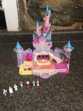 Vintage Bluebid Polly Pocket Cinderella Castle With Figures