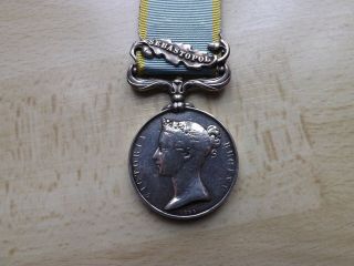 Victorian 1854 Crimea Medal To C Simpkins Dr.  Rl.  Horse Art Sebastopol Clasp