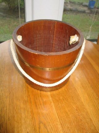 Woodenware Wooden Large Bucket With Rope Handle