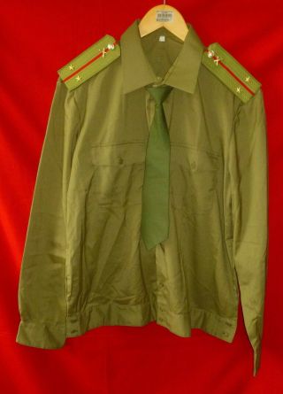 Russian Soviet Army Artillery Lieutenant Uniform Shirt,  Tie Size 54 - 4 L Ussr