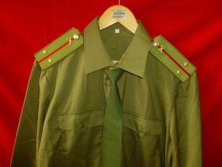 Russian Soviet Army Artillery Lieutenant Uniform Shirt,  Tie Size 54 - 4 L USSR 2