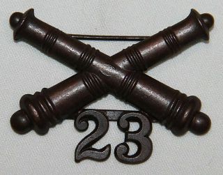 1903 Era 23rd Coast Artillery Corps Collar Insignia
