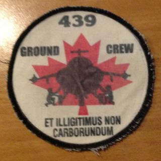 F - 104 Starfighter Rcaf Royal Canadian Airfroce 439 Patch