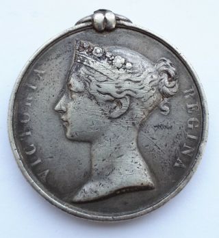Fantastic Victorian 19th Century Indian Mutiny 1857 Lt Infy Silver Medal Disc
