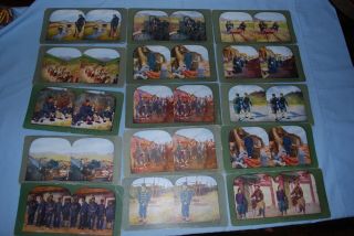 22 X Stereocards Of The Russo - Japanese War 1904 - 1905