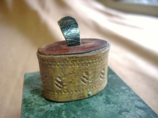 Vintage Mini Wooden Carved Bent Wood Snuff Box