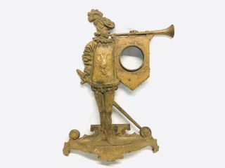 Antique Regent Mfg.  Co.  Cast Iron Herald Clock Or Watch Holder,  12” Tall,  21639
